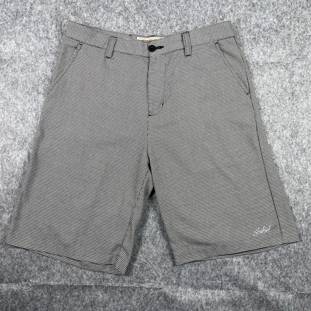 Ezekiel Shorts Mens 33 Black White Houndstooth Hand Tailored Skate Casual